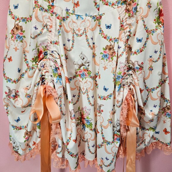 Dolls Kill Sugar Thrillz Lush Opulence Corset Dress Mini Renaissance Floral XL - Picture 6 of 14